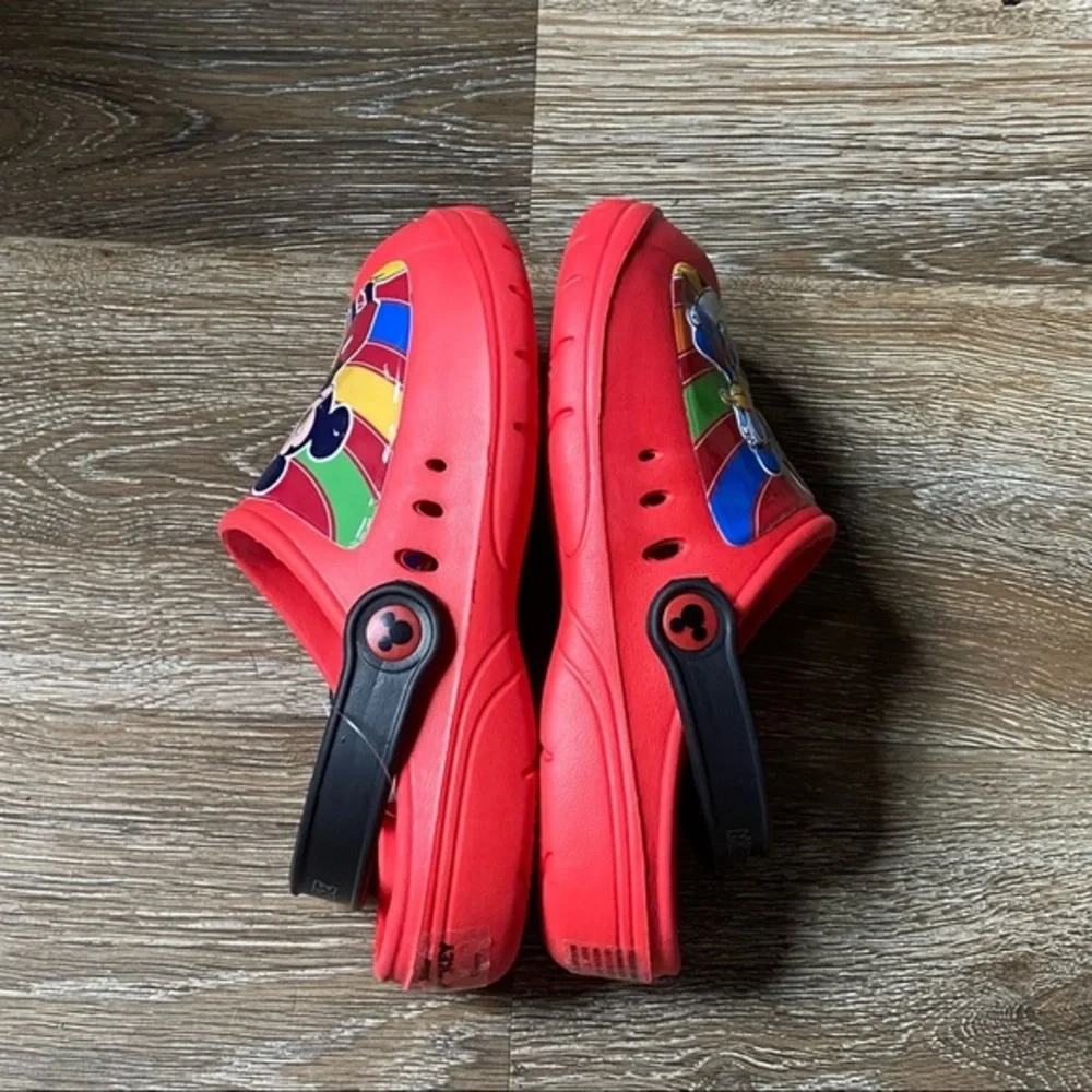 Mickey Mouse Shoes‎ Unisex Size 11-12 Slip On Red Summer New